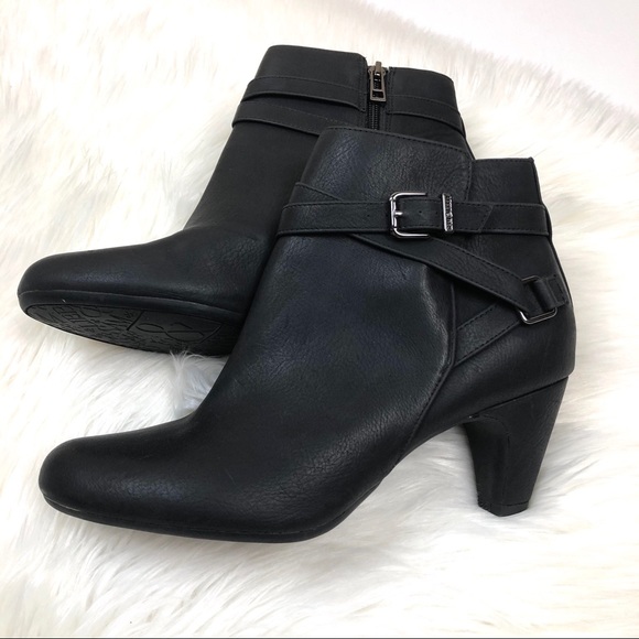 Sam & Libby Shoes - SAM & LIBBY Black Booties with Buckle detail 9